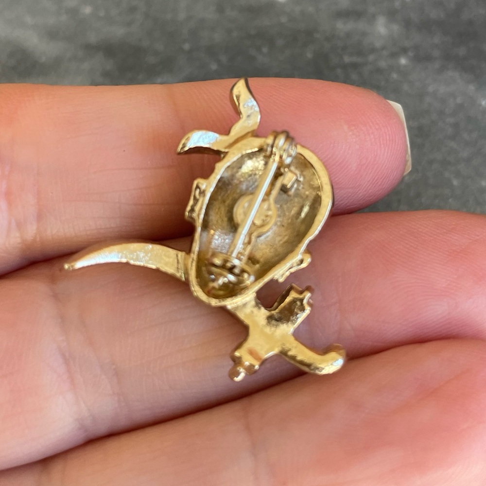 Vintage Coro Pirate Crystal Scatter Pin Brooch - Picture 8 of 16